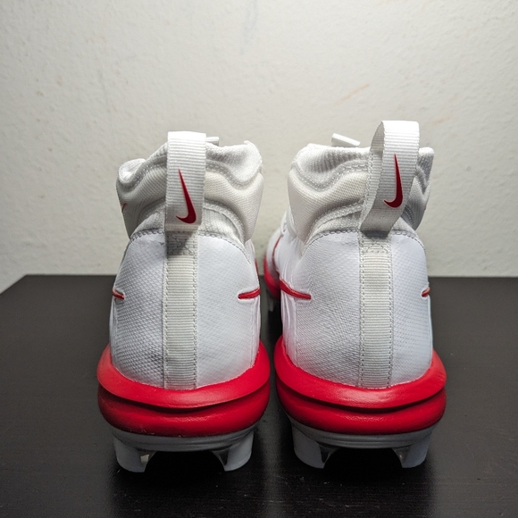 Nike Mens Sizes Alpha Huarache NXT MCS White University Red Baseball Cleat - Picture 6 of 7